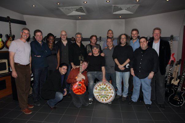 The Tools of Ignorance musicians gathered in the studio