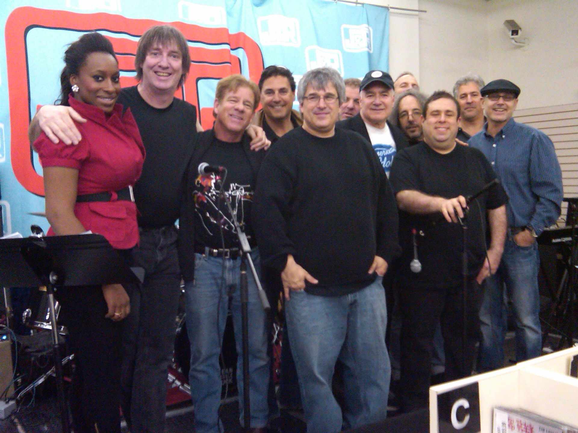 The band at J&R Music on Record Store Day 2010